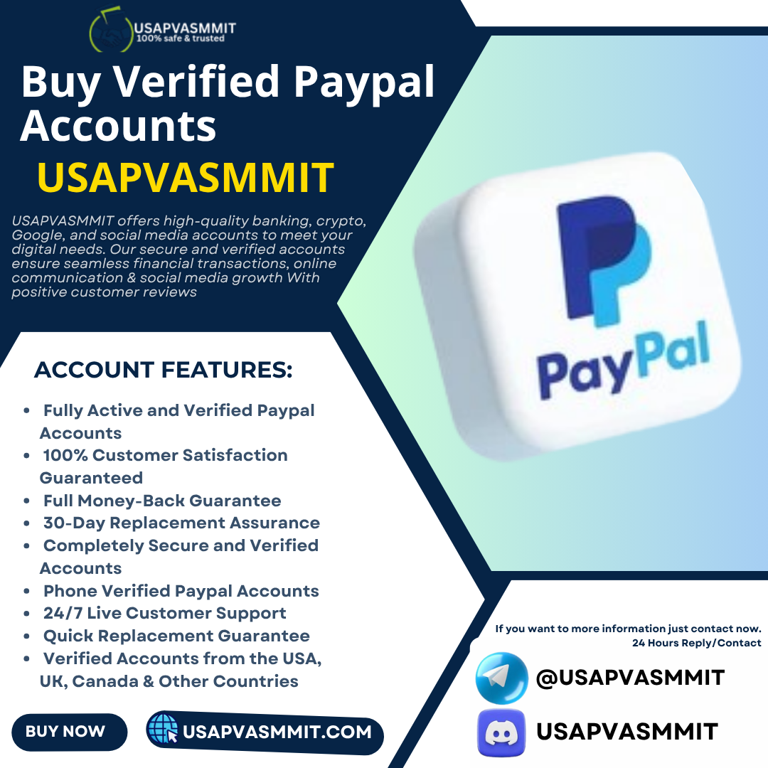 7 Best Site To Buy Verified PayPal Accounts (Aged or New) | UsaPvaSmmIt