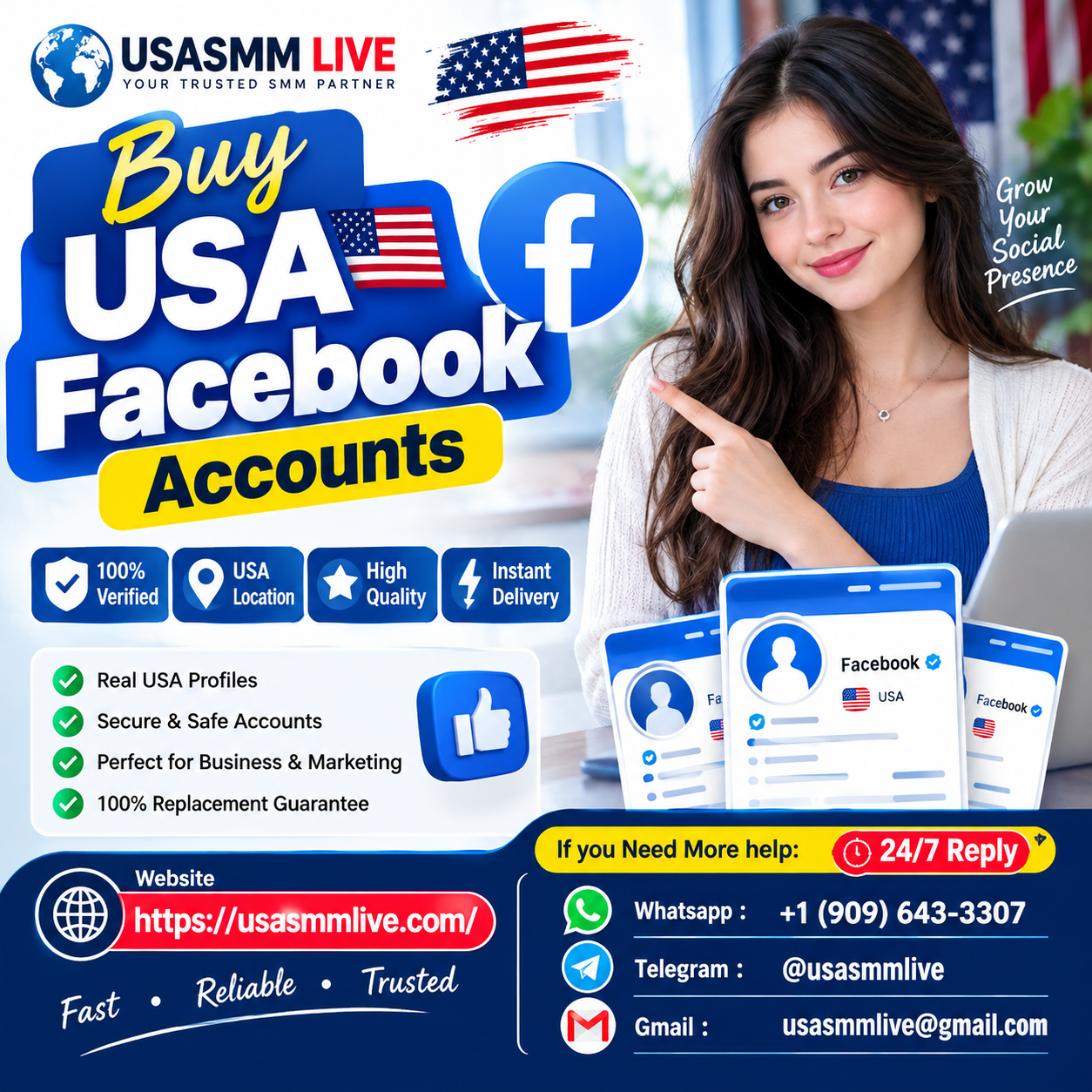 Buy USA  Facebook Accounts