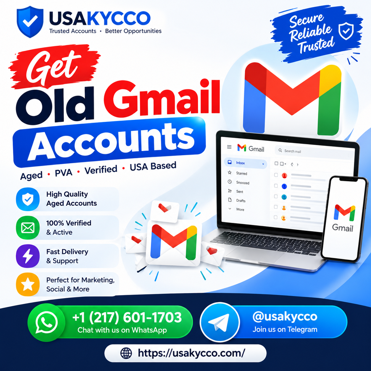 Buy Old Gmail Accounts PVA usakycco